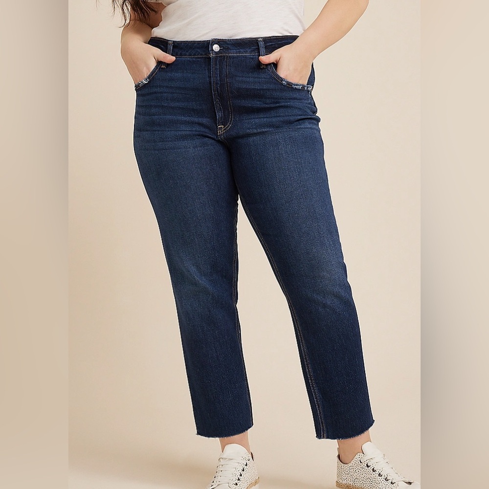 Goldie Blue Ankle Cropped Jeans Timeless Style. PAIR #1